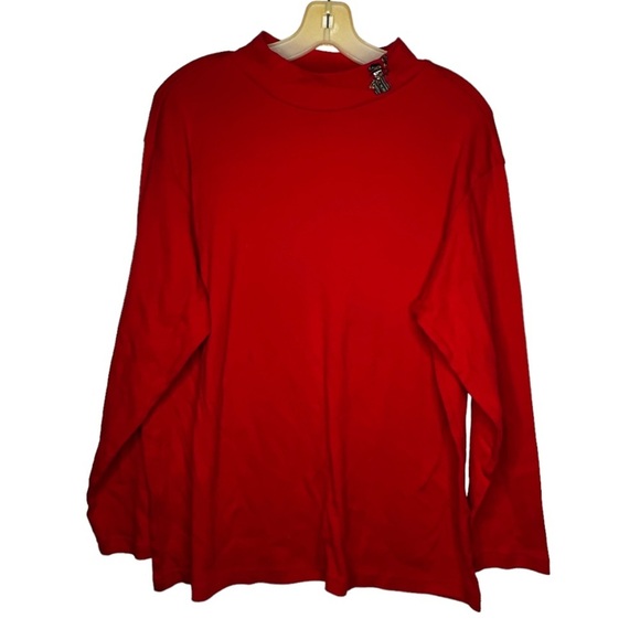 Vintage Nutcracker Red Christmas Mock‎ Turtleneck - Picture 1 of 4